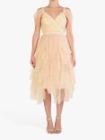 True Decadence Isla Layered Tulle Midi Dress, Cream