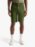Benetton Linen Shorts, Olive Green