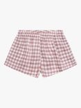 Piglet in Bed Linen Gingham Pyjama Shorts, Elderberry
