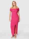 Closet London Bodycon Bardot Maxi Dress, Pink