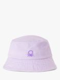 Benetton Kids' Logo Embroidered Bucket Hat, Mauve