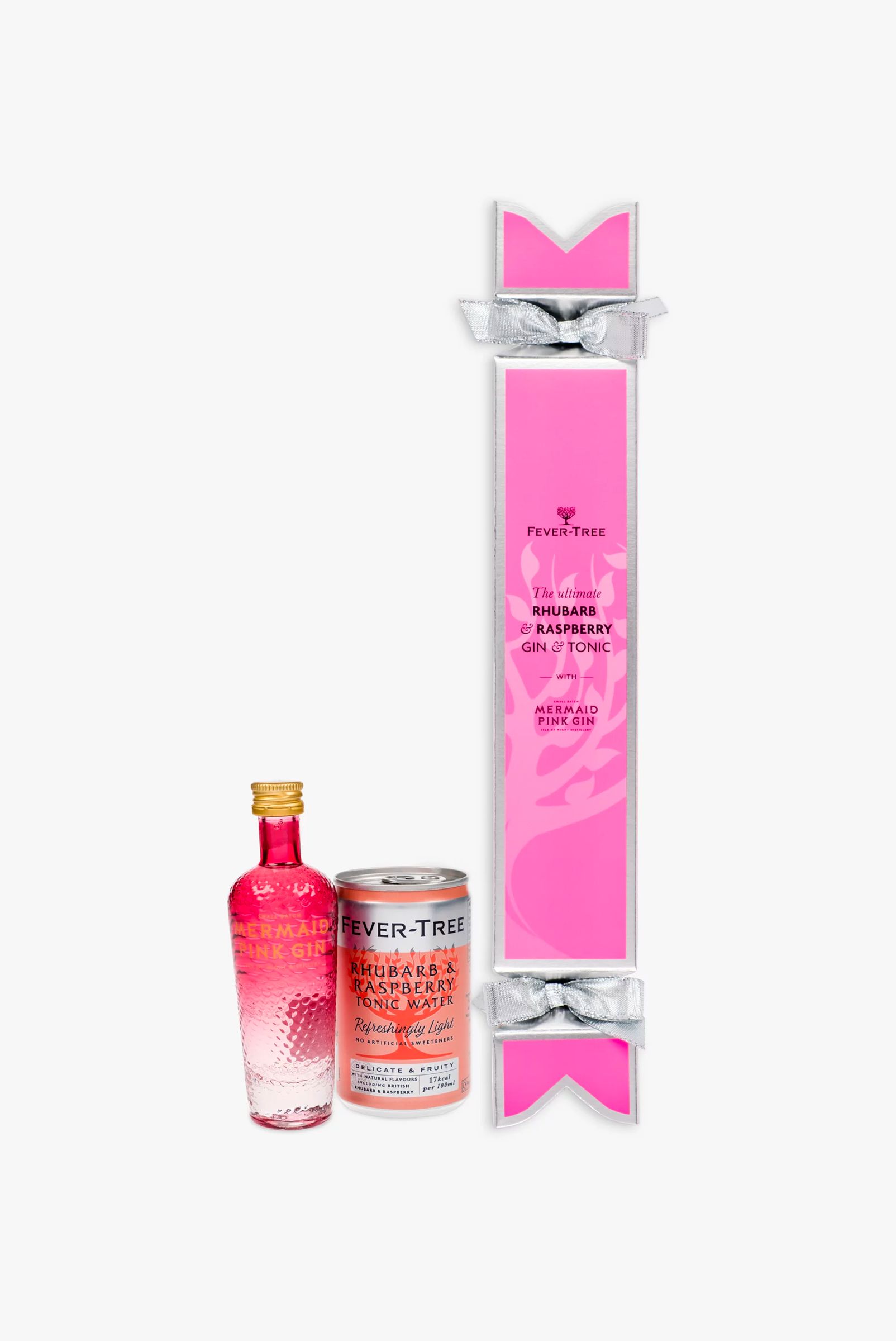 Fever-Tree The Ultimate Rhubarb & Raspberry Tonic & Mermaid Pink Gin Cracker, £8.50