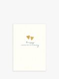 Woodmansterne Gold Hearts Anniversary Card