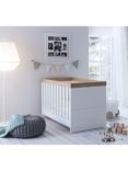 Little Acorns Burlington Cotbed, White/Oak