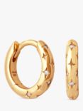 Astrid & Miyu Cosmic Star Bold Huggie Hoop Earrings, Gold