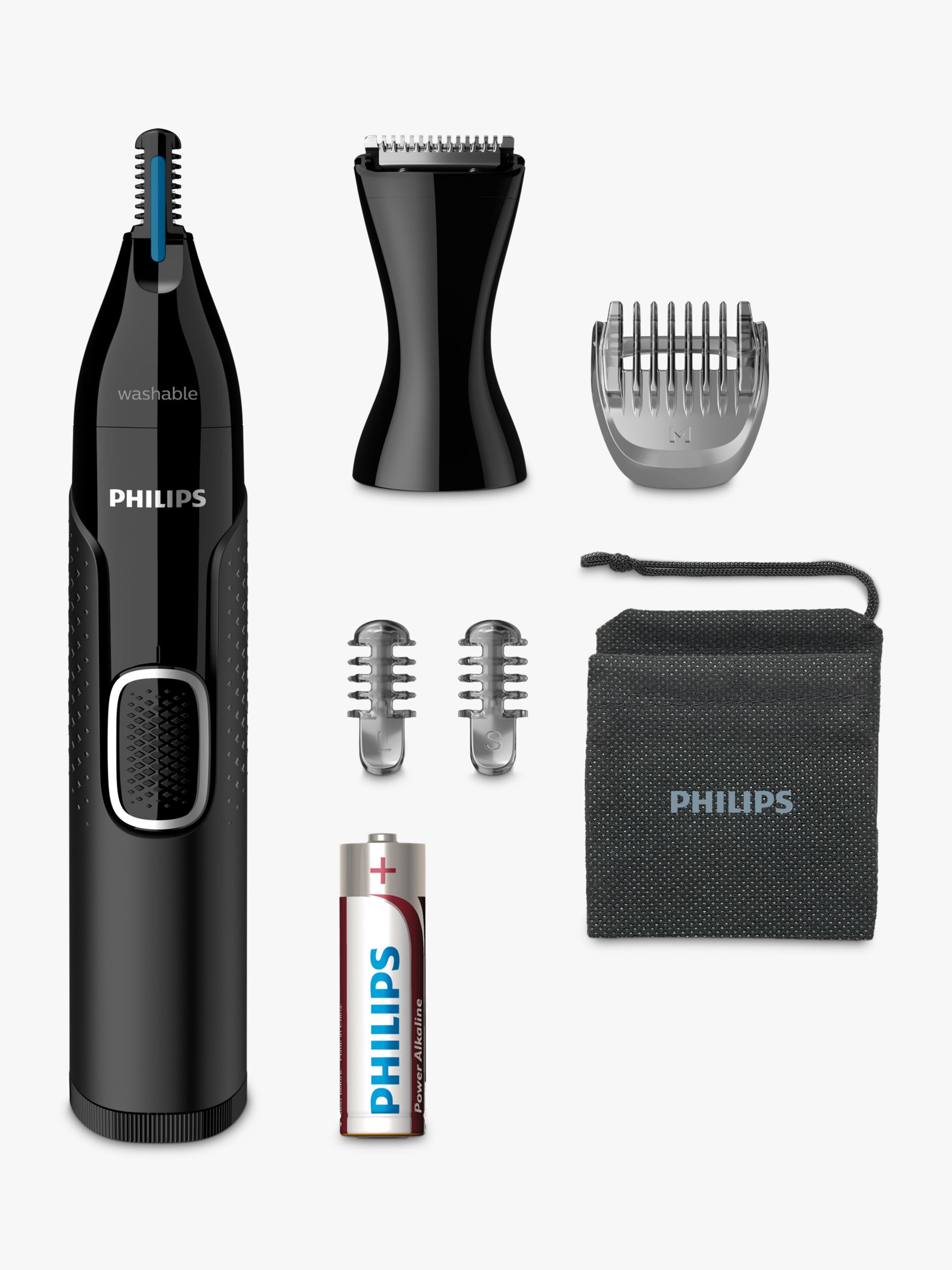 Philips NT5650/16 Series 5000 Cordless Nose Trimmer, Ear & Eyebrow Trimmer,  Black