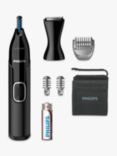 Philips NT5650/16 Series 5000 Cordless Nose Trimmer, Ear & Eyebrow Trimmer, Black