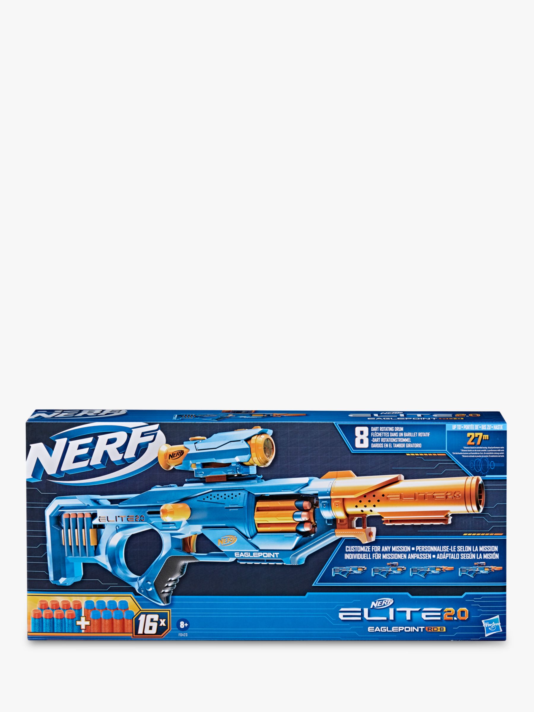 Lançador Nerf Elite 2.0 Eaglepoint Rd-8 Com 16 Dardos -f0424