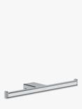 Hansgrohe AddStoris Wall-Mounted Double Toilet Roll Holder, Chrome