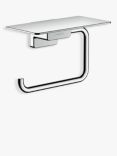 Hansgrohe AddStoris Wall-Mounted Toilet Roll Holder with Shelf, Chrome
