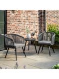 Gallery Direct Moro 2-Seater Garden Bistro/Tea Table & Chairs Set, Grey