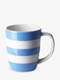 Cornishware Striped Earthenware Mug, 340ml, Cobalt Blue
