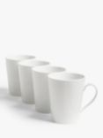 John Lewis ANYDAY Eat Porcelain Mugs, Set of 4, 360ml, White