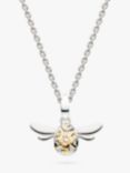 Kit Heath Blossom Flyte Honey Bee Mini Pendant Necklace, Silver/Gold