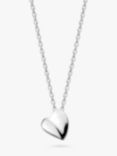 Kit Heath Blossom Heart Pendant Necklace, Silver