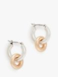 AllSaints Ring Drop Huggie Hoop Earrings, Gold/Silver