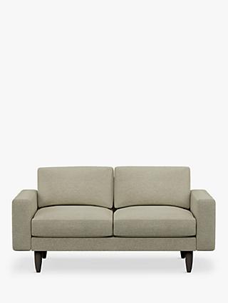 Rise Range, Hutch Rise Block Arm Small 2 Seater Sofa, Dark Leg, Textured Weave Oatmeal