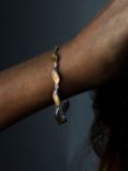Nina B Lily Two Tone Link Chain Bracelet, Gold/Silver