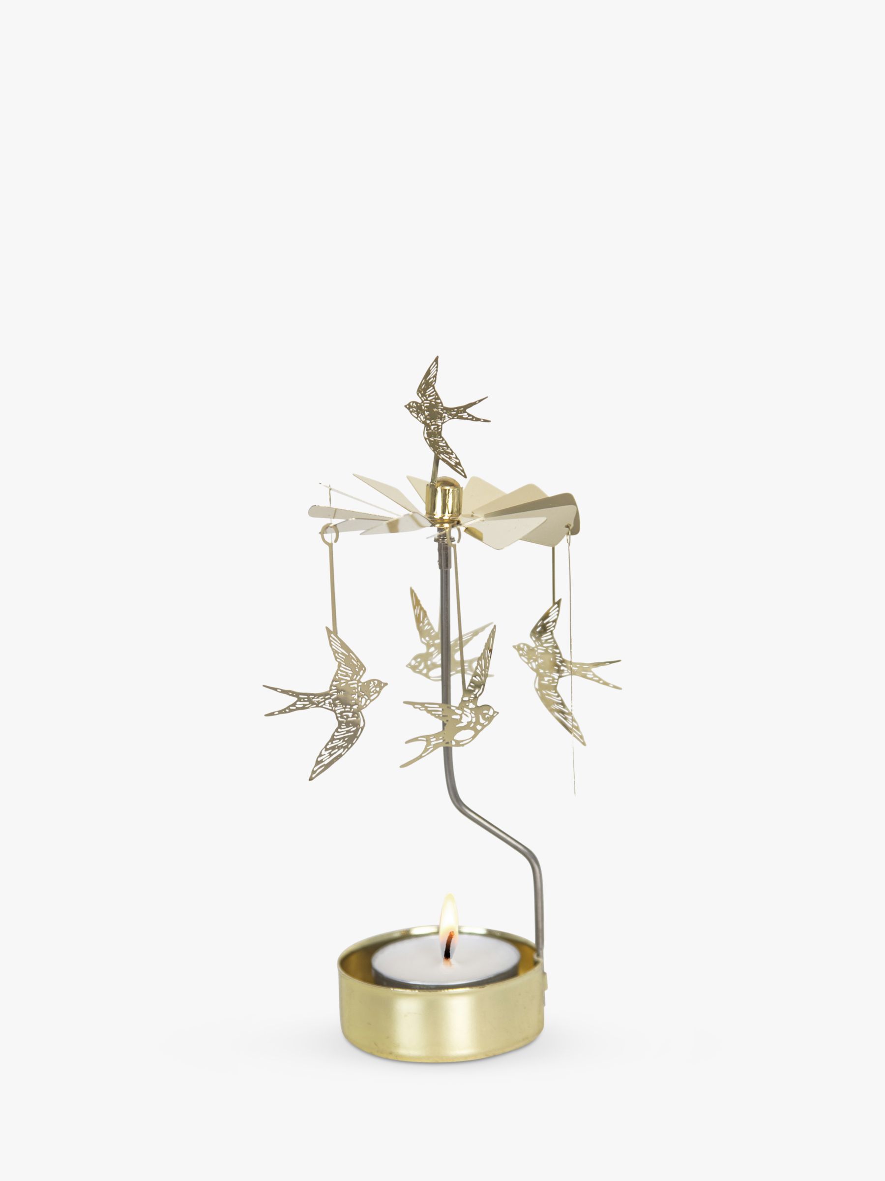 Pluto Produkter Swallows Spinner Tealight Candle Holder, Gold