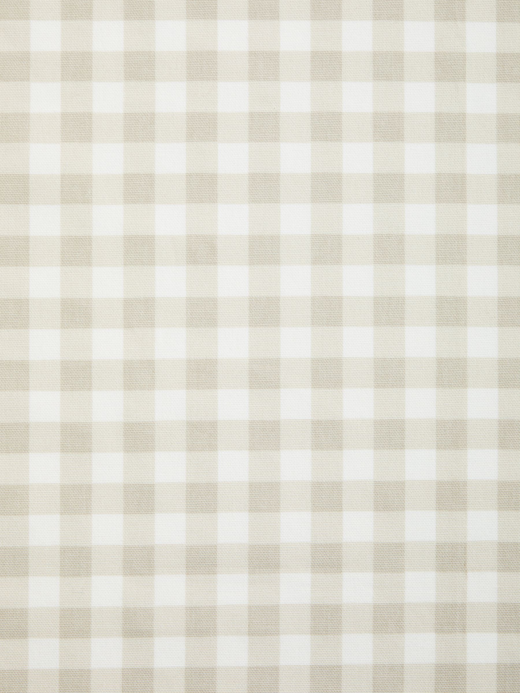 John Lewis ANYDAY Gingham PVC Tablecloth Fabric, Greige