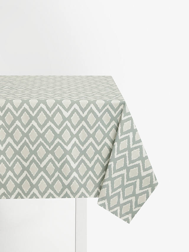 John Lewis Jero Ikat PVC Tablecloth Fabric, Seafoam