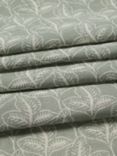 John Lewis Exley Leaf Furnishing Fabric, Dusty Green