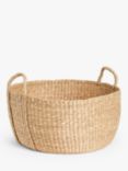 John Lewis Slouchy Seagrass Low Storage Basket, Natural