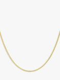 IBB 9ct Yellow Gold Short Curb Link Chain Necklace, Gold