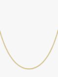 IBB 9ct Yellow Gold Hollow Short Rope Chain Necklace, Gold
