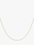 IBB 9ct Yellow Gold Long Hollow Oval Link Chain Necklace, Gold