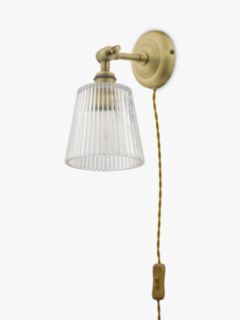 Laura Ashley Callaghan Plug-In Wall Light, Antique Brass