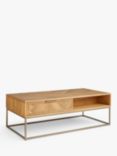 John Lewis Estate 2 Drawer Oak Wood Coffee Table, Natural