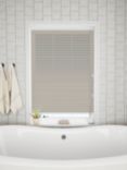 John Lewis Made to Measure Woven Sheer Pleated Blind, Dark Putty