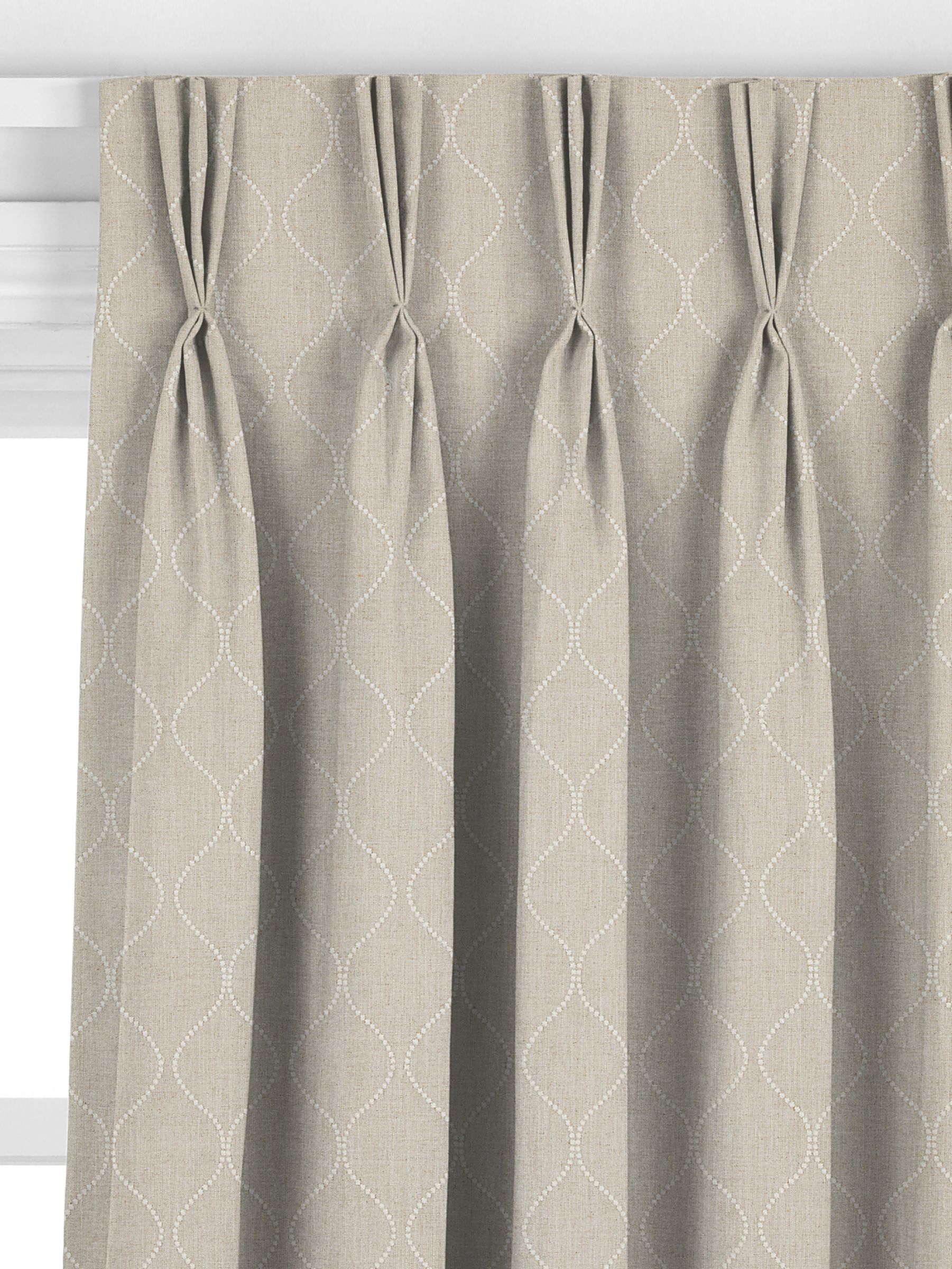 John Lewis Ellewood Knot Made to Measure Curtains, Natural