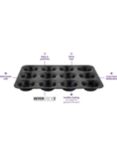 Eaziglide Aluminium Non-Stick Cupcake Tray, 12 Cup