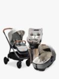Joie Baby Finiti Pushchair, Calmi R129 Car Seat, i-Harbour Carrycot and i-Base Encore Bundle, Oyster
