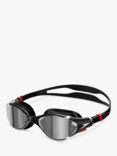 Speedo Biofuse 2.0 Swimming Goggles, Black/Red/Chrome