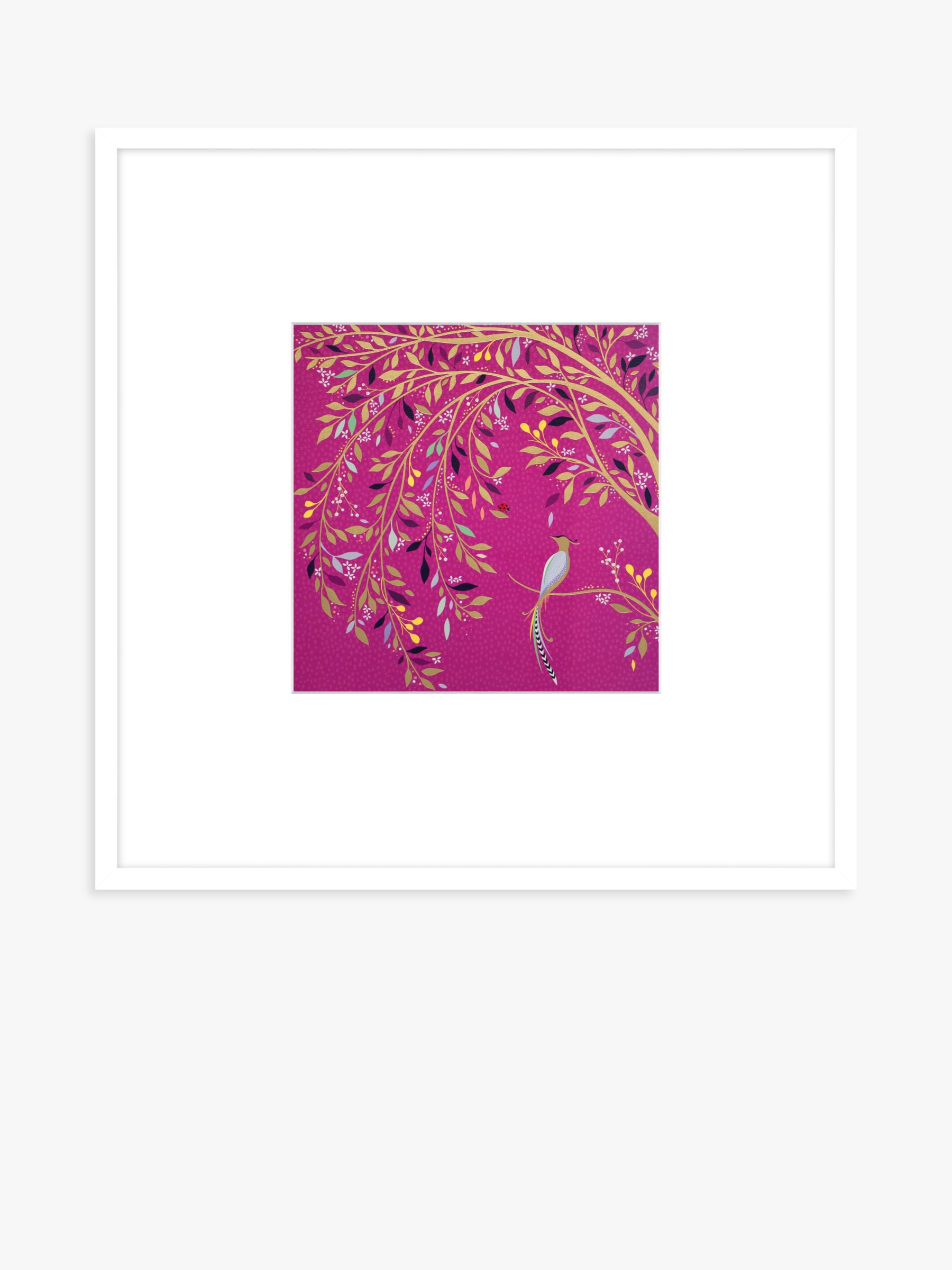Sara Miller - 'Songbird' Framed Print & Mount, 52 x 52cm, Pink