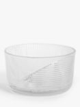 John Lewis Linear Glass Dessert Bowl, 12cm, Clear