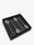 Selbrae House Heart Stainless Steel Teaspoons, Set of 4, Silver