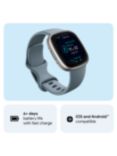 Fitbit Versa 4 Health & Fitness Smartwatch with Heart Rate Monitor, Blue/Platinum