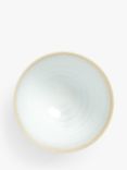 John Lewis Contrast Rim Stoneware Rice Bowl, 12.7cm, White