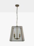 John Lewis Timeless Lantern 4 Arm Pendant Ceiling Light, Antique Brass