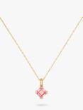 kate spade new york Daz Cubic Zirconia Pendant Necklace, Gold/Pink