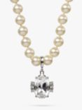 Eclectica Vintage Swarovski Crystal Faux Pearl Necklace, Dated Circa 1980s