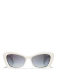 CHANEL Butterfly Sunglasses CH5481H Opal White/Blue Gradient
