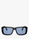 Burberry BE4376U Men's Rectangular Sunglasses, Black