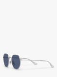 Ray-Ban Junior RJ9565S Unisex Jack Sunglasses, Silver/Blue
