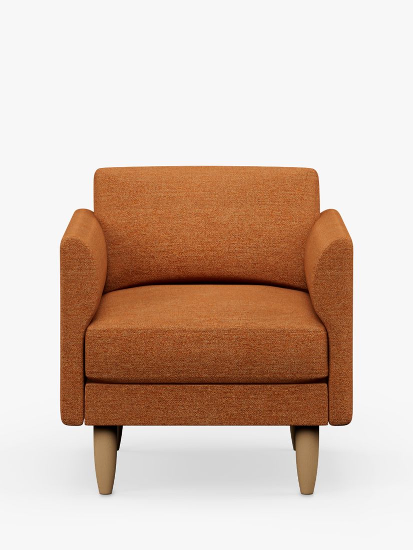 Hutch Rise Curve Arm Armchair, Light Leg