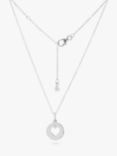 Recognised Heart Popon Pendant Necklace, Silver
